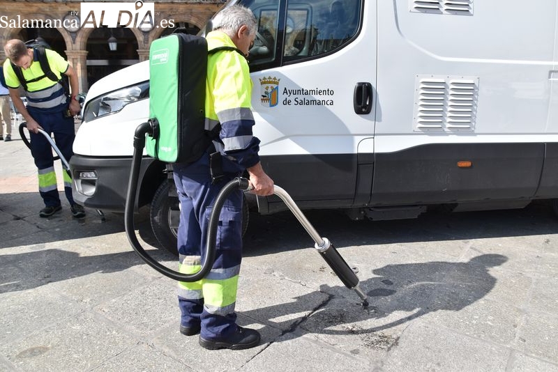 Nuevo sistema para  retirar chicles de las calles en Salamanca